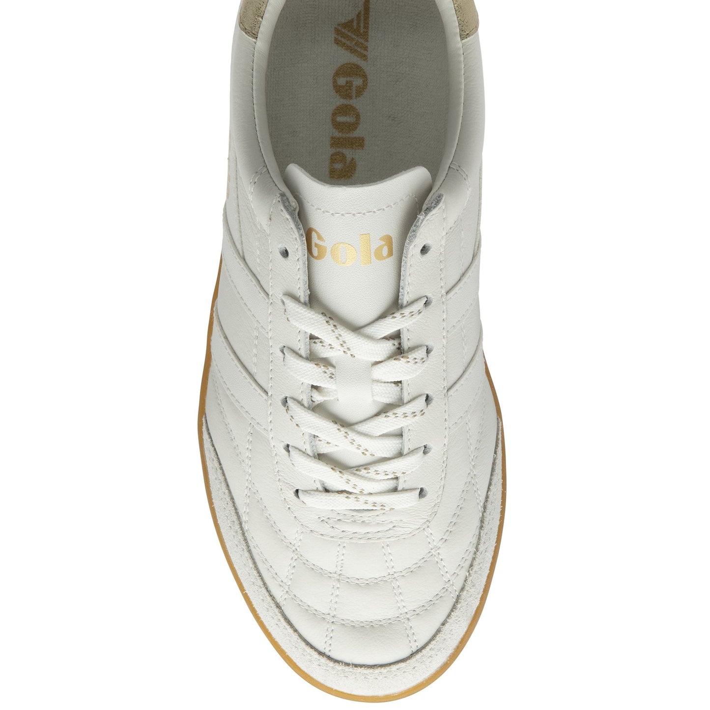 GOLA|SNEAKER MUJER | Stadia leather WHITE/GOLD/GUM CLB785|WGG