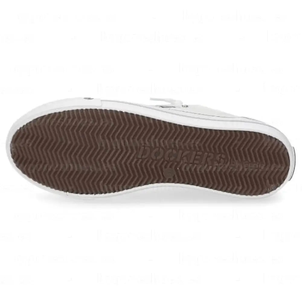 DOCKERS BY GERLI|SNEAKERS MUJER|CANVAS LONA-WHITE VE201|WHITE SNEAKERS