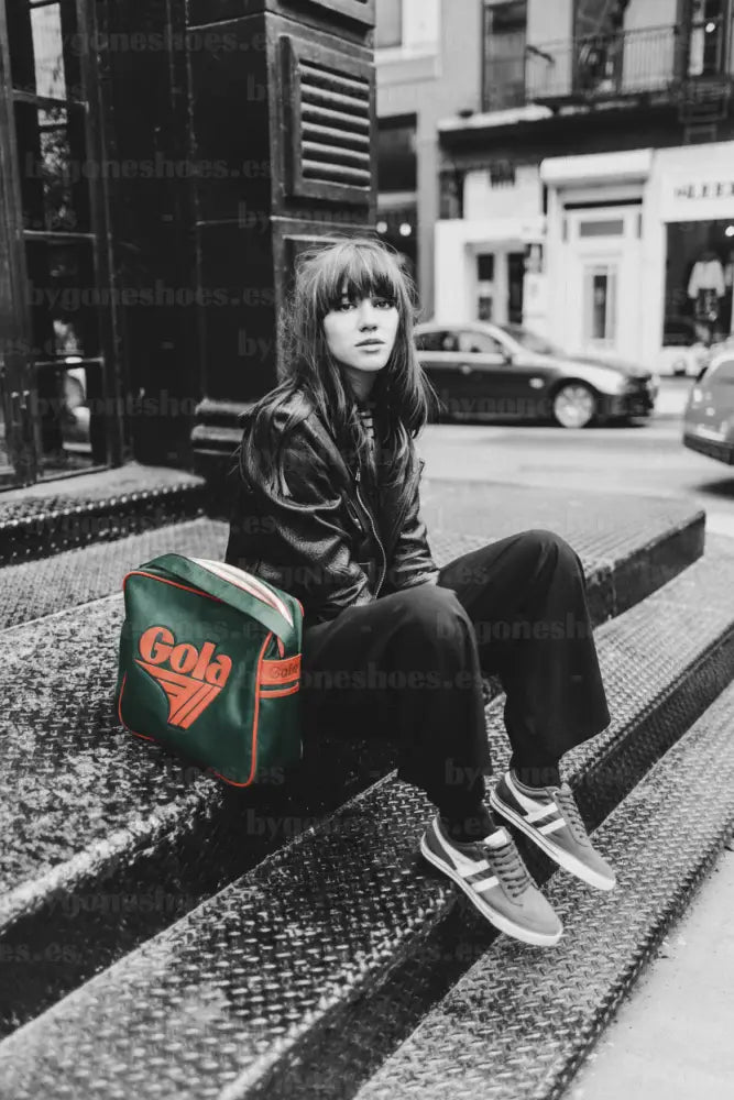 GOLA|BAGS UNISEX| Gola Redford BOTTLE GREEN-DEEP ORANGE CUB901|BGDO BOTTLE GREEN-DEEP ORANGE / UNICA BAGS