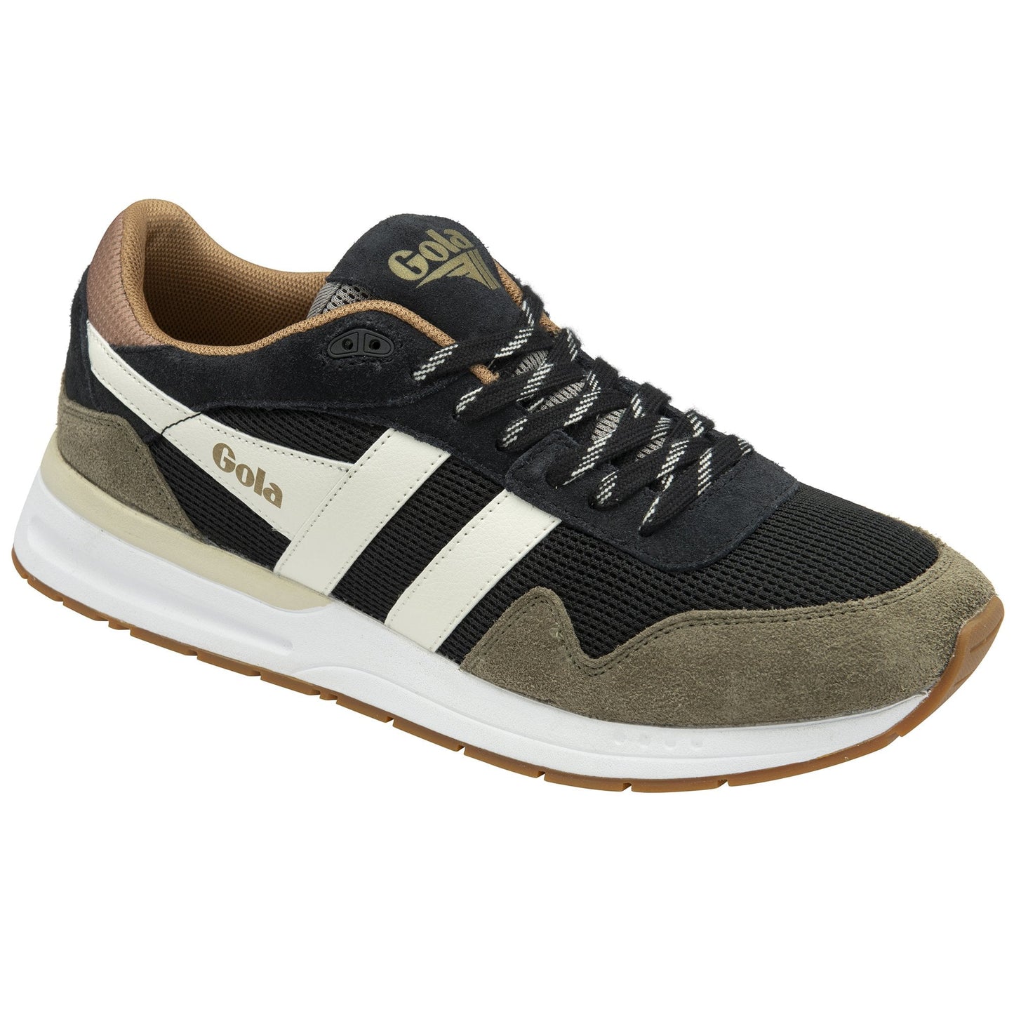 GOLA|SNEAKER HOMBRE| Delta BLACK/KHAKI/OFF WHITE CMB780|BKOW
