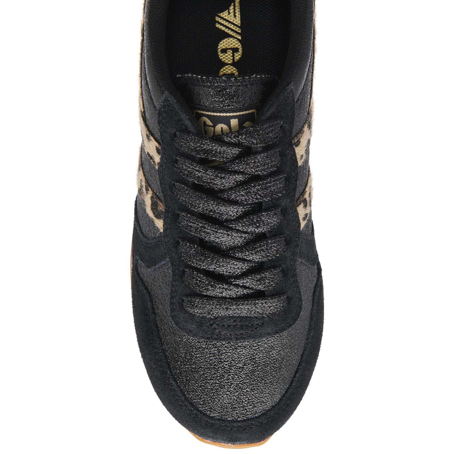 GOLA|SNEAKERS MUJER| Daytona blaze BLACK/LEOPARD/BONE CLB852|BLB