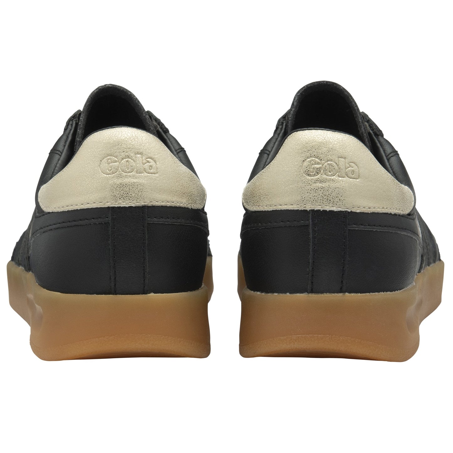 GOLA|SNEAKERS MUEJR|STADIA LEATHER-BLACK/GOLD/GUM CLB785|BGG