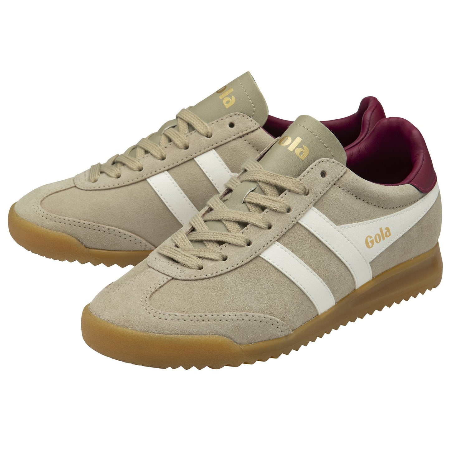 GOLA| SNEAKERS MUJER| Torpedo suede BONE/OFF WHITE/CERISE CLB761|BOWC