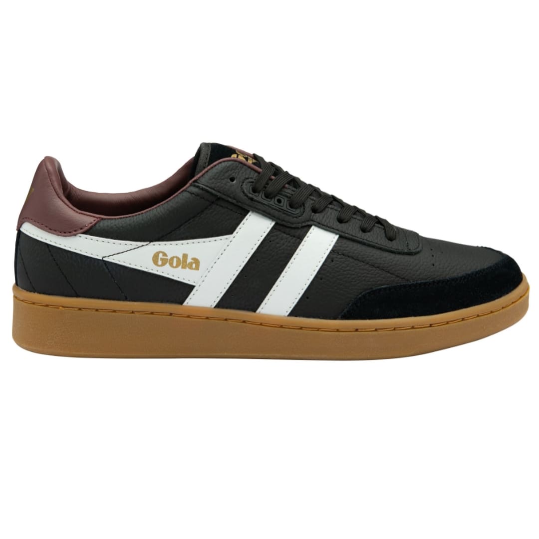 GOLA | MEN'S SNEAKERS | CONTACT-LEATHER-CMB261 BLACK/WHITE/BURGUNDY