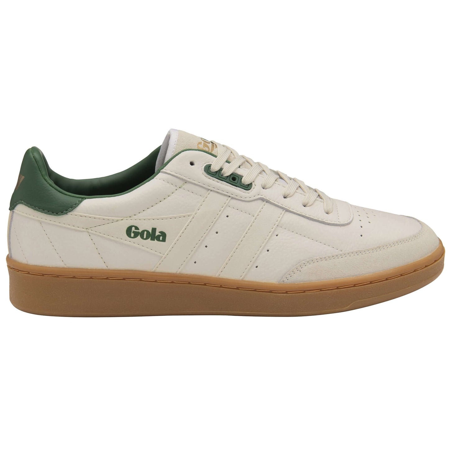 GOLA | MEN'S SNEAKERS | CONTACT-LEATHER-CMB261 OFF WHITE/GREEN/GUM