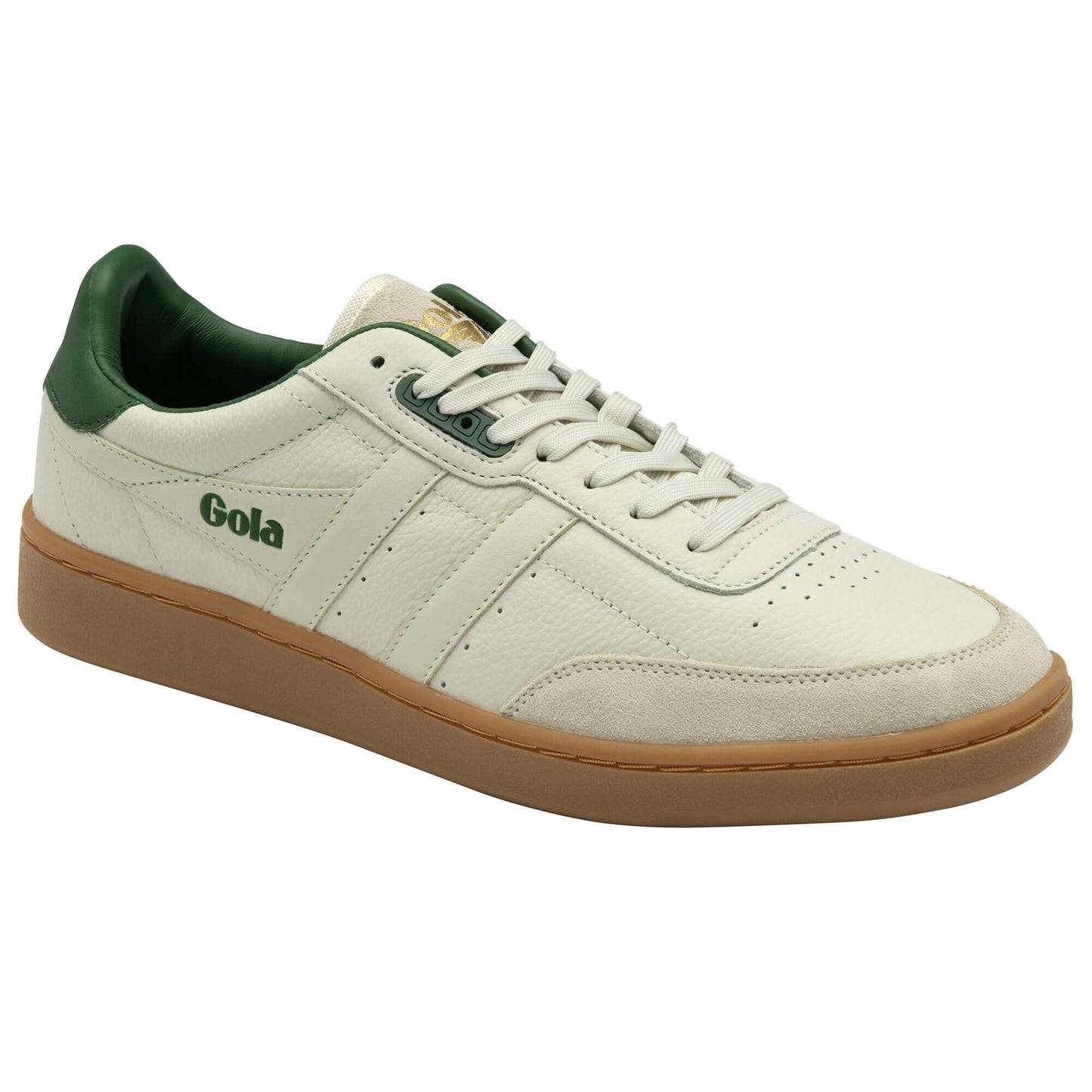 GOLA | MEN'S SNEAKERS | CONTACT-LEATHER-CMB261 OFF WHITE/GREEN/GUM