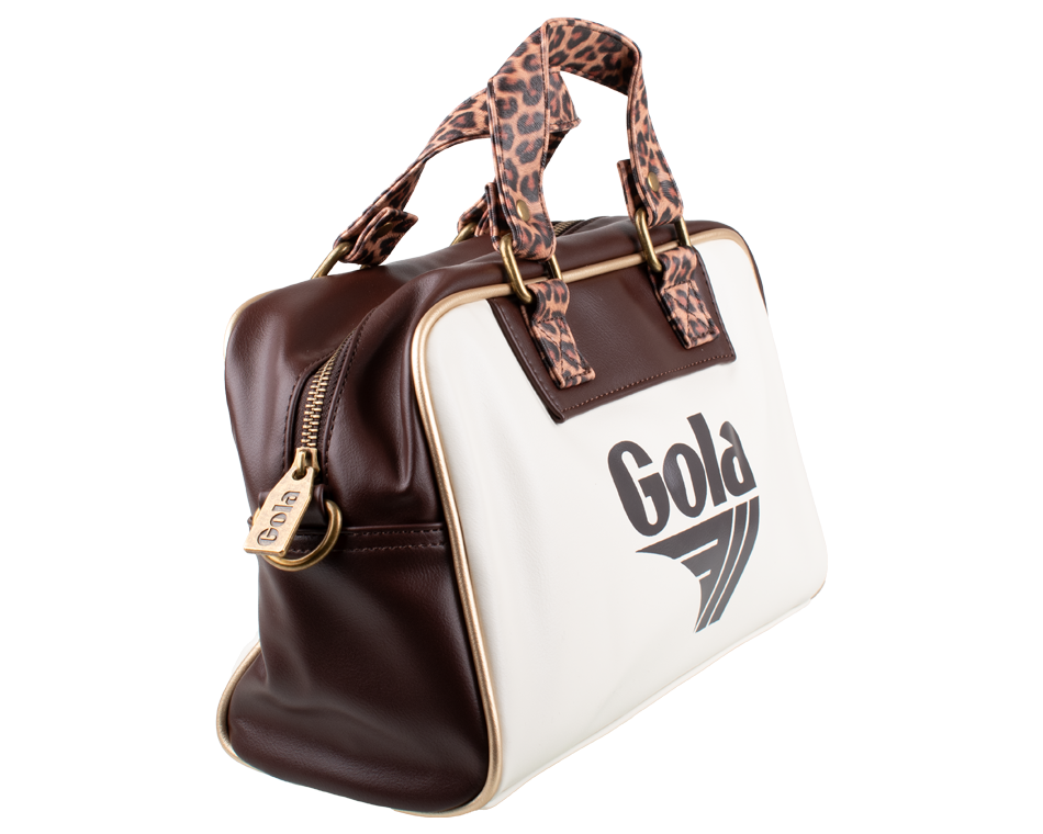 GOLA|UNISEX BAGS| Micro-reynolds DARK BROWN/ECRU/GOLD CUC338|DBEG