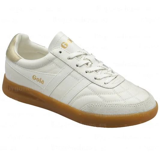 GOLA|SNEAKER MUJER | Stadia leather WHITE/GOLD/GUM CLB785|WGG SNEAKERS