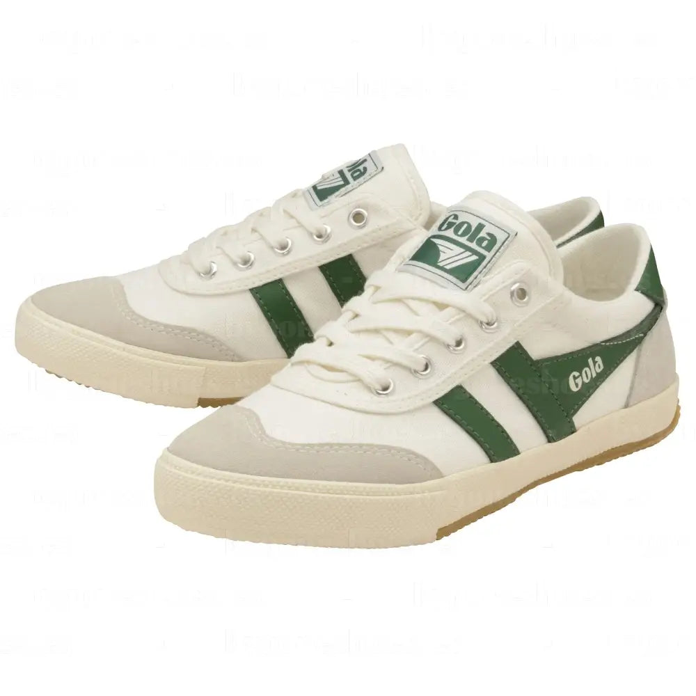 GOLA | SNEAKERS MUJER | BADMINTON-CLA548 OFF WHITE/GREEN SNEAKERS