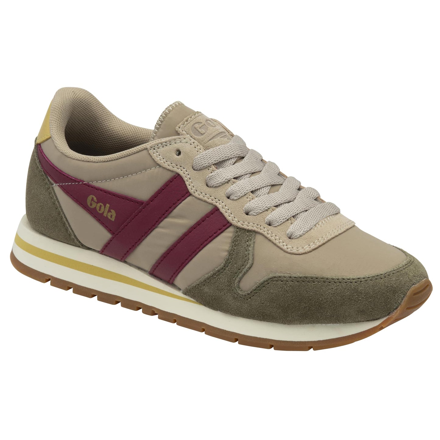 GOLA|WOMEN'S SNEAKERS|DAYTOINA CHUTE- BONE/KHAKI/CERISE CLB337|BKC