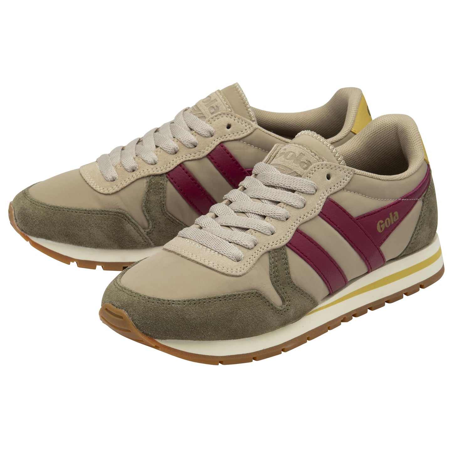 GOLA|WOMEN'S SNEAKERS|DAYTOINA CHUTE- BONE/KHAKI/CERISE CLB337|BKC
