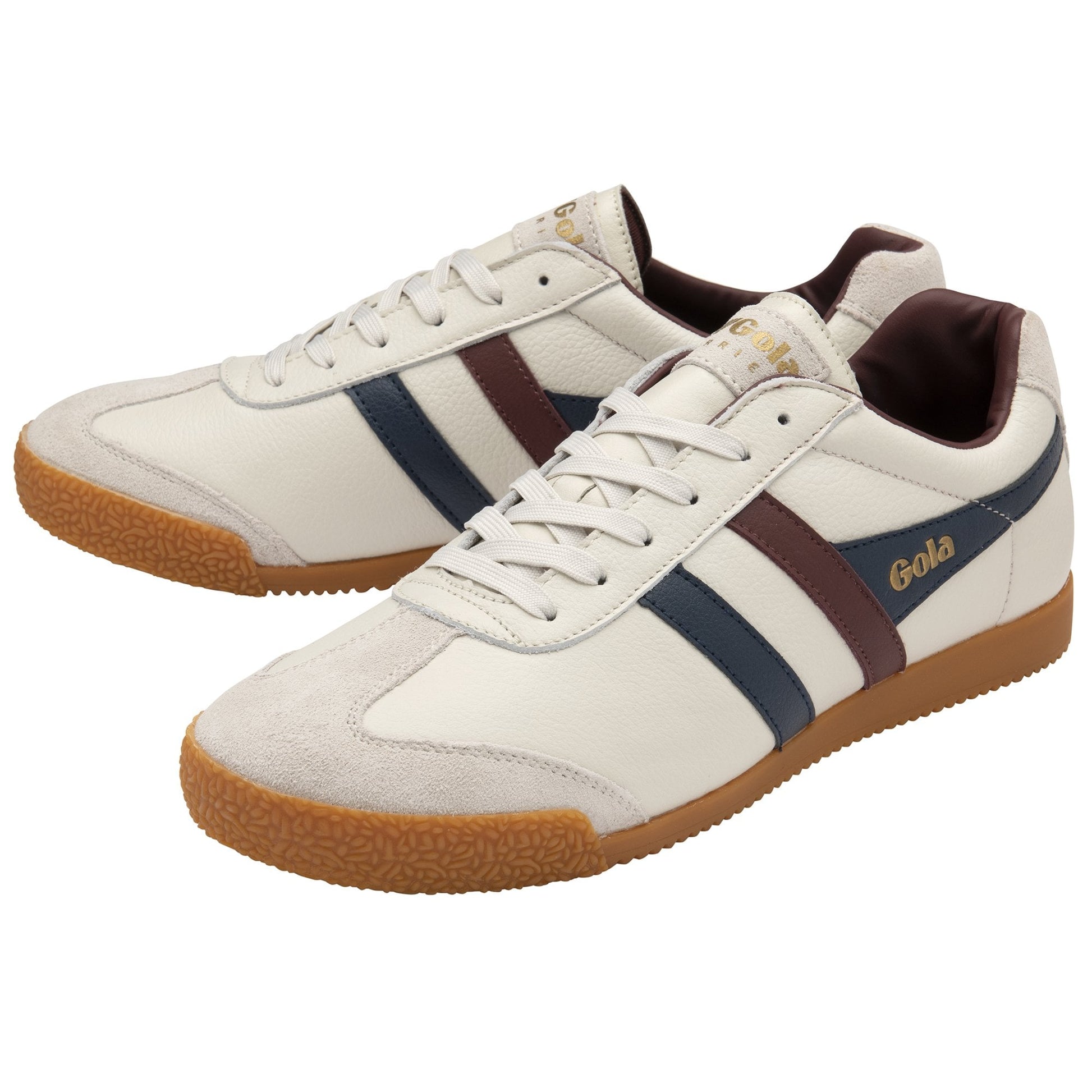 GOLA | SNEAKERS HOMBRE | HARRIER-LEATHER-CMB426 OFF WHITE/NAVY/BURGUNDY