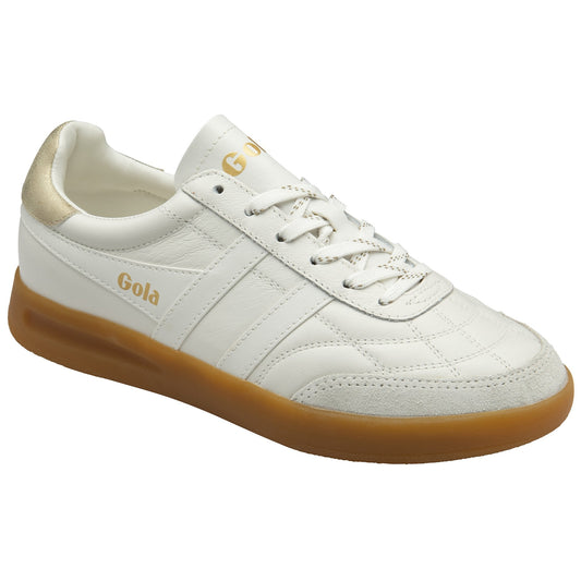 GOLA|SNEAKER MUJER | Stadia leather WHITE/GOLD/GUM CLB785|WGG
