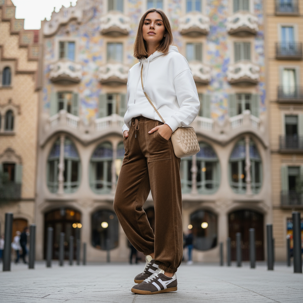 GOLA|SNEAKER MUJER|Elan MOCHA/WHITE CLB538|MOWI SNEAKERS