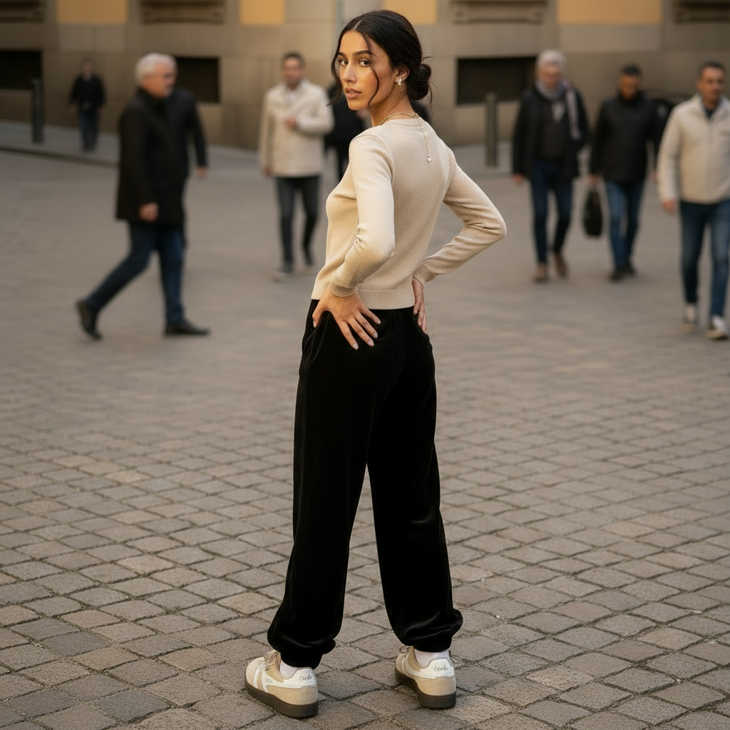 Chica morena con Gola Viper Suede BONE/WHITE/DARK GUM - Gente normal