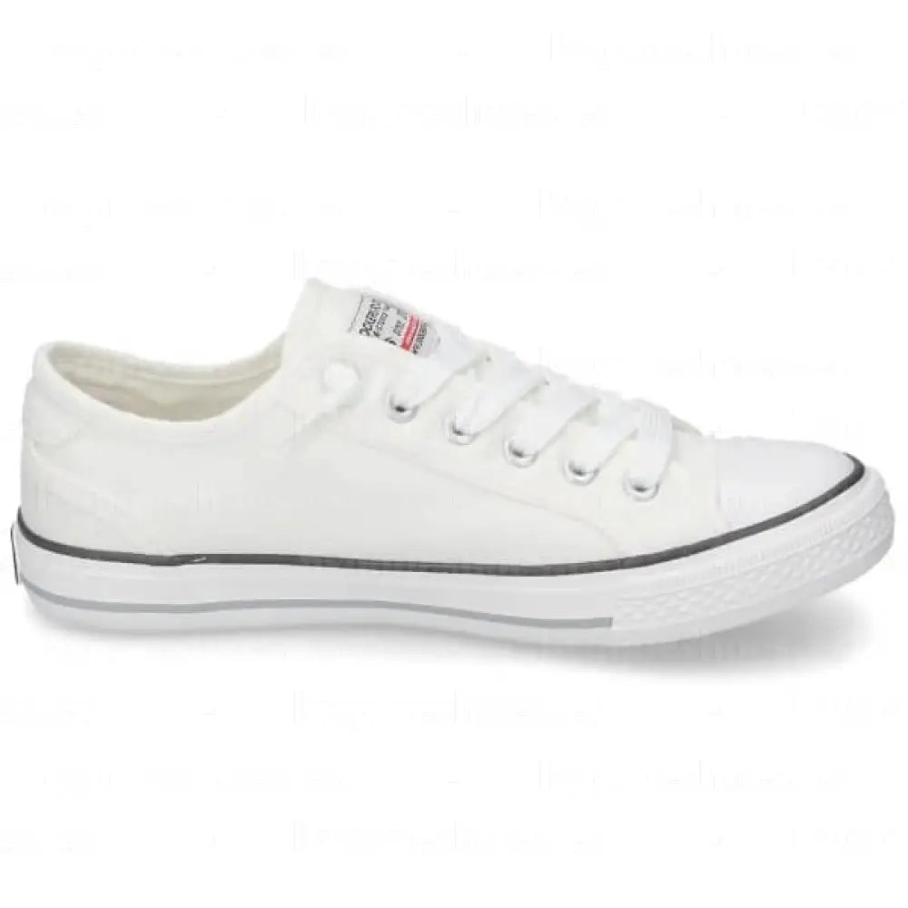 DOCKERS BY GERLI|SNEAKERS MUJER|CANVAS LONA-WHITE VE201|WHITE SNEAKERS