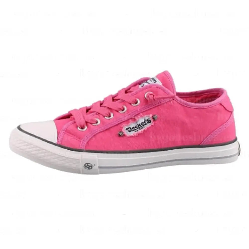 DOCKERS BY GERLI|SNEAKERS MUJER| LONA PINK VE201|PINK SNEAKERS