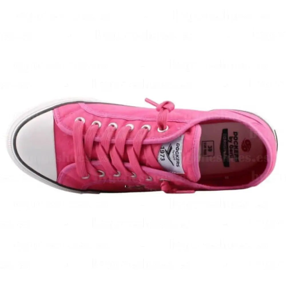 DOCKERS BY GERLI|SNEAKERS MUJER| LONA PINK VE201|PINK SNEAKERS
