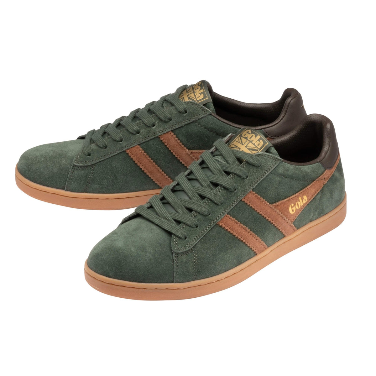 GOLA|SNEAKER HOMBRE| Equipe suede ii DARK KHAKI/UMBER/DARK BROWN CMB387|DKUDB
