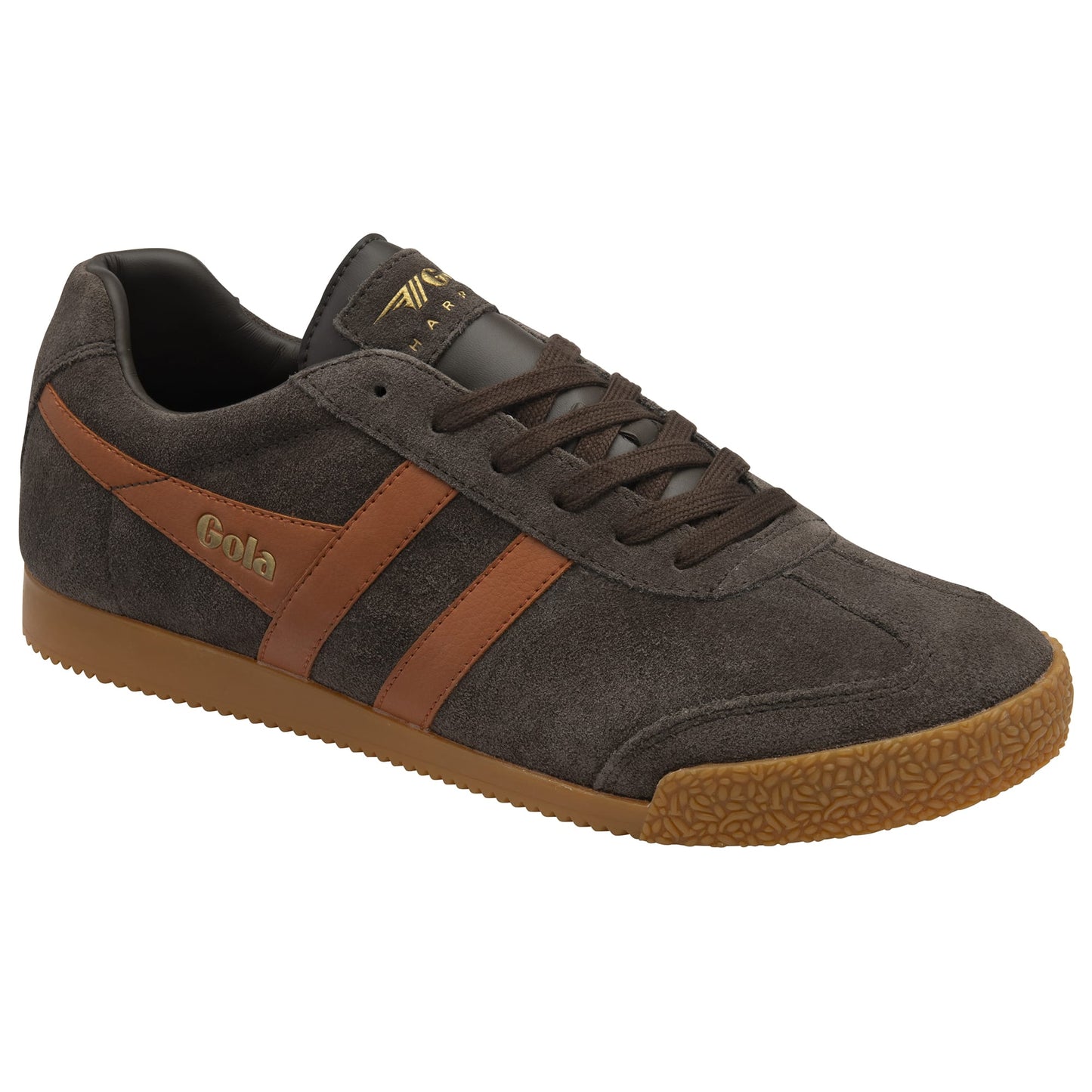 GOLA|SNEAKERS HOMBRE|HARRIERSUEDE- DARK BROWN/MOODY ORANGE CMA192|DBMOR