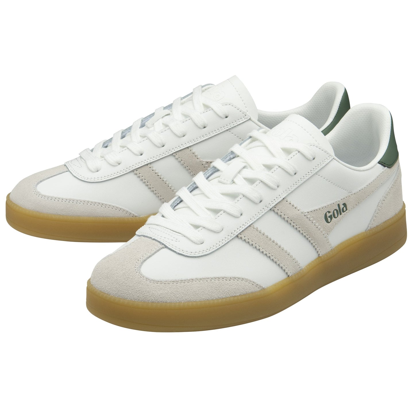 GOLA|SNEAKERS MUJER| Viper leather WHITE/WHITE/EVERGREEN/GUM CLB744|WWEG