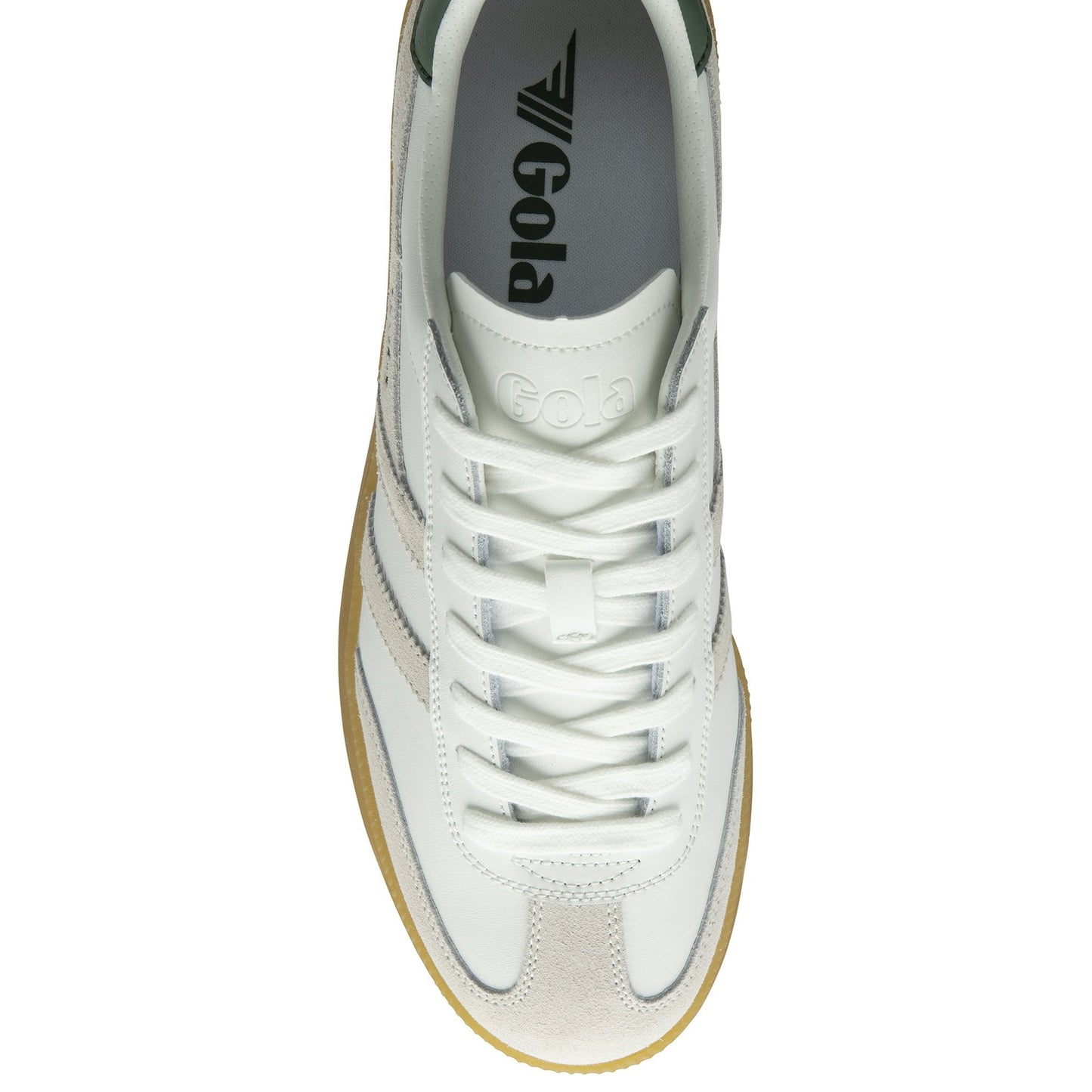 GOLA|SNEAKERS MUJER| Viper leather WHITE/WHITE/EVERGREEN/GUM CLB744|WWEG