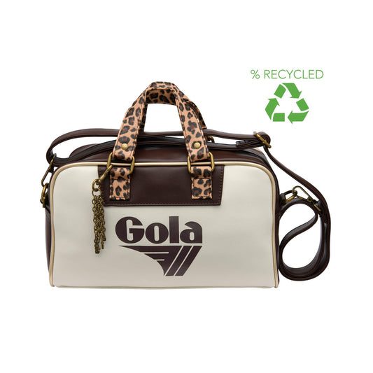 GOLA|UNISEX BAGS| Micro-reynolds DARK BROWN/ECRU/GOLD CUC338|DBEG