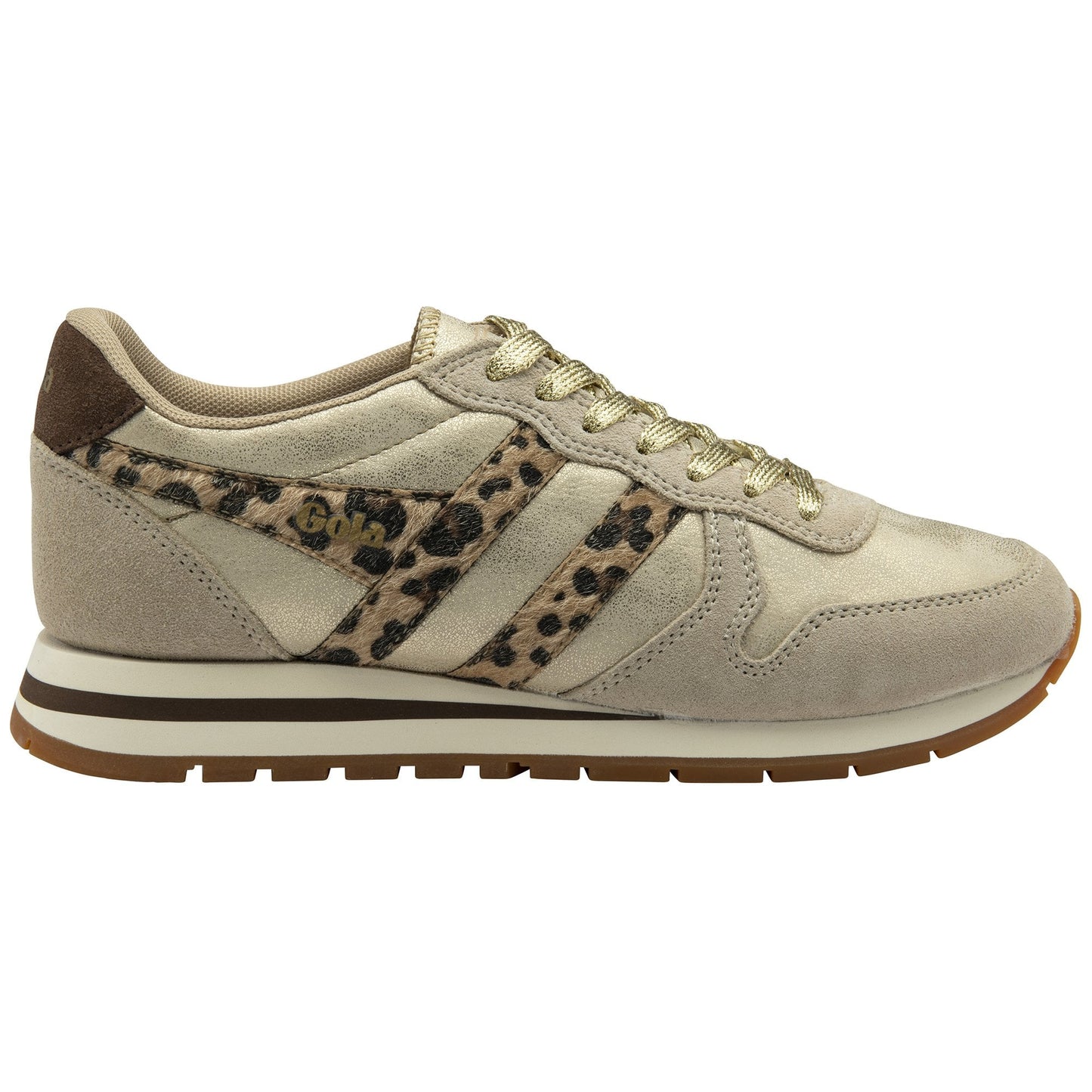 GOLA|SNEAKERS MUJER| Daytona blaze GOLD/LEOPARD/D.BRWON CLB852|GLDB