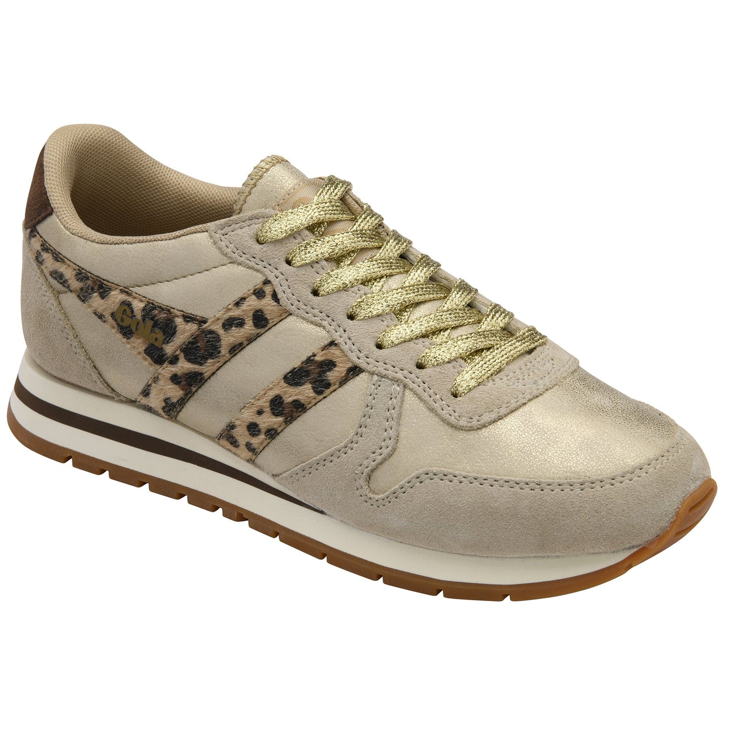GOLA|SNEAKERS MUJER| Daytona blaze GOLD/LEOPARD/D.BRWON CLB852|GLDB