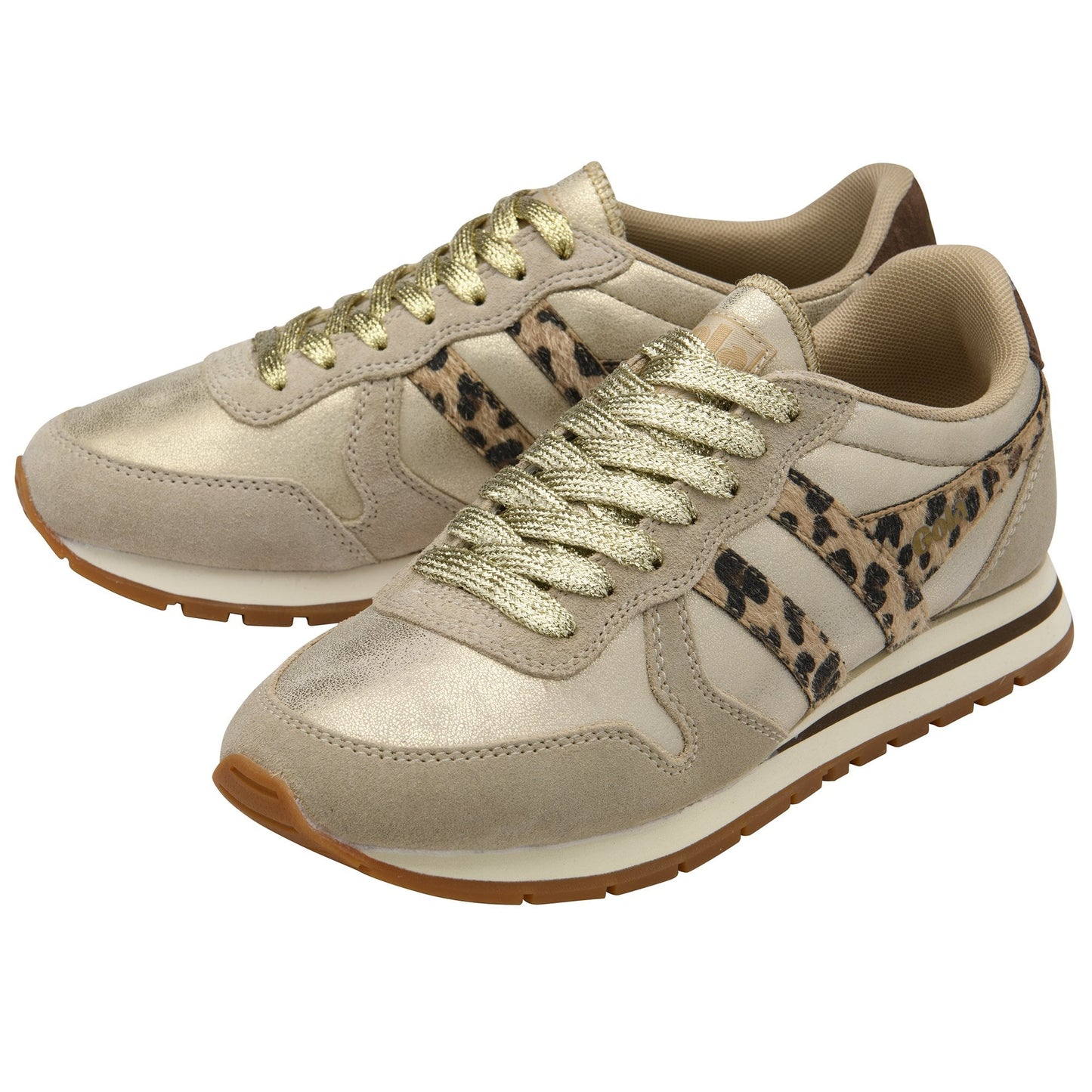 GOLA|SNEAKERS MUJER| Daytona blaze GOLD/LEOPARD/D.BRWON CLB852|GLDB