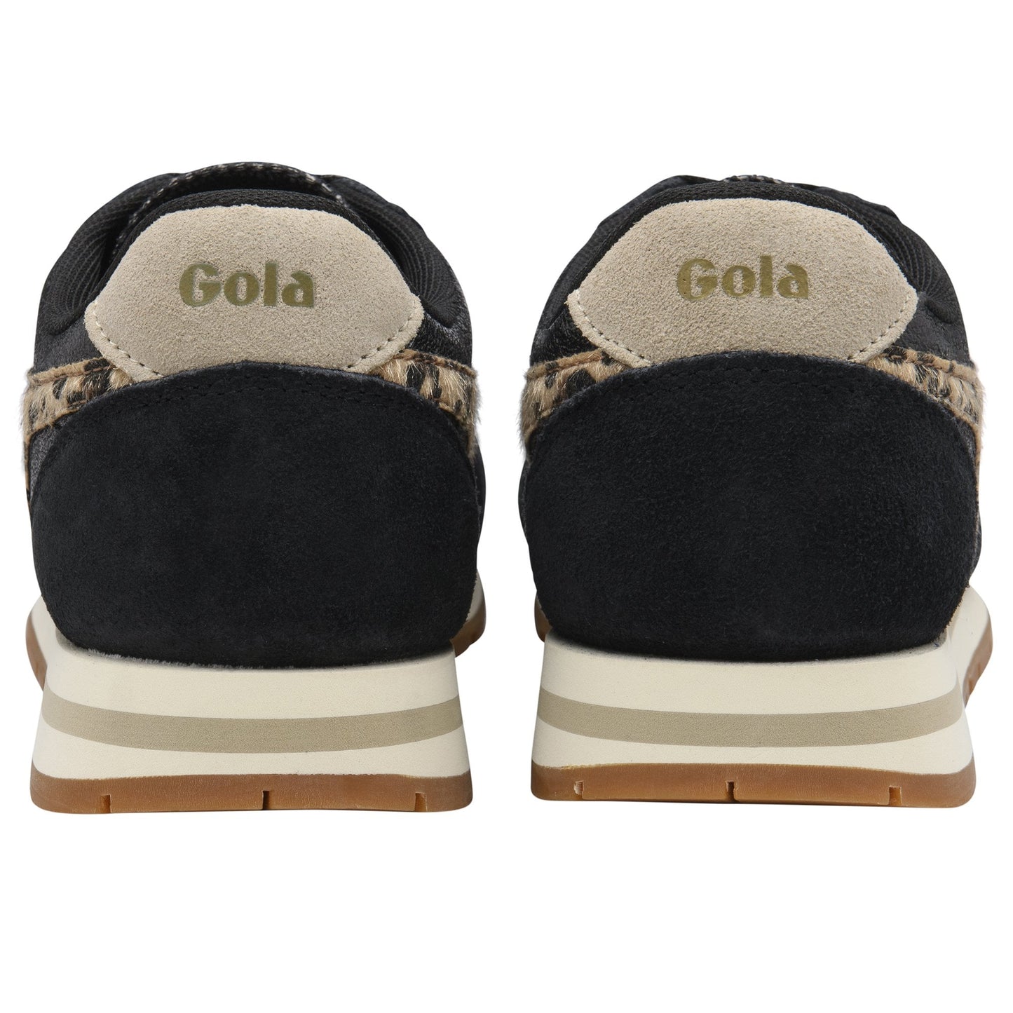 GOLA|SNEAKERS MUJER| Daytona blaze BLACK/LEOPARD/BONE CLB852|BLB