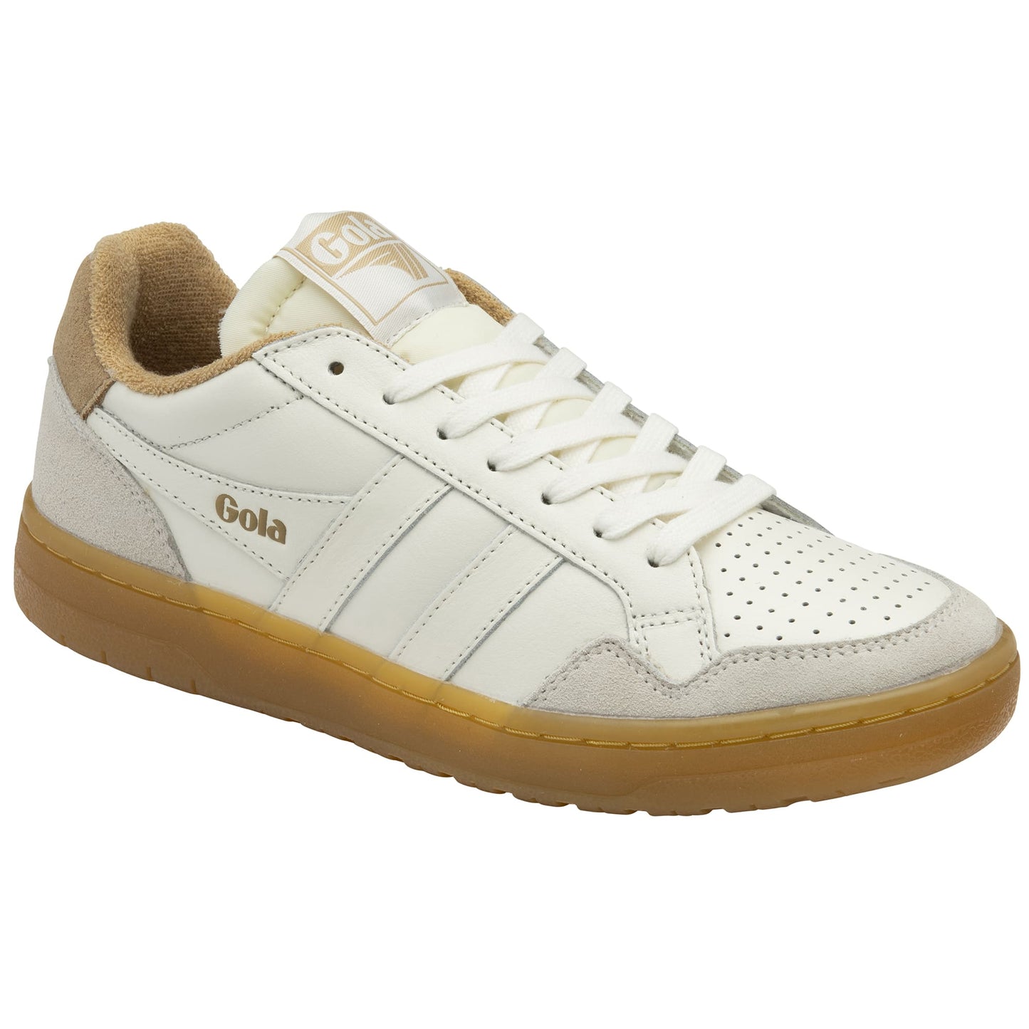 GOLA|SNEAKERS MUJER|EAGLE 86-OFF WHITE/LIGHT CARAMEL/GUM CLB572|OWLCG