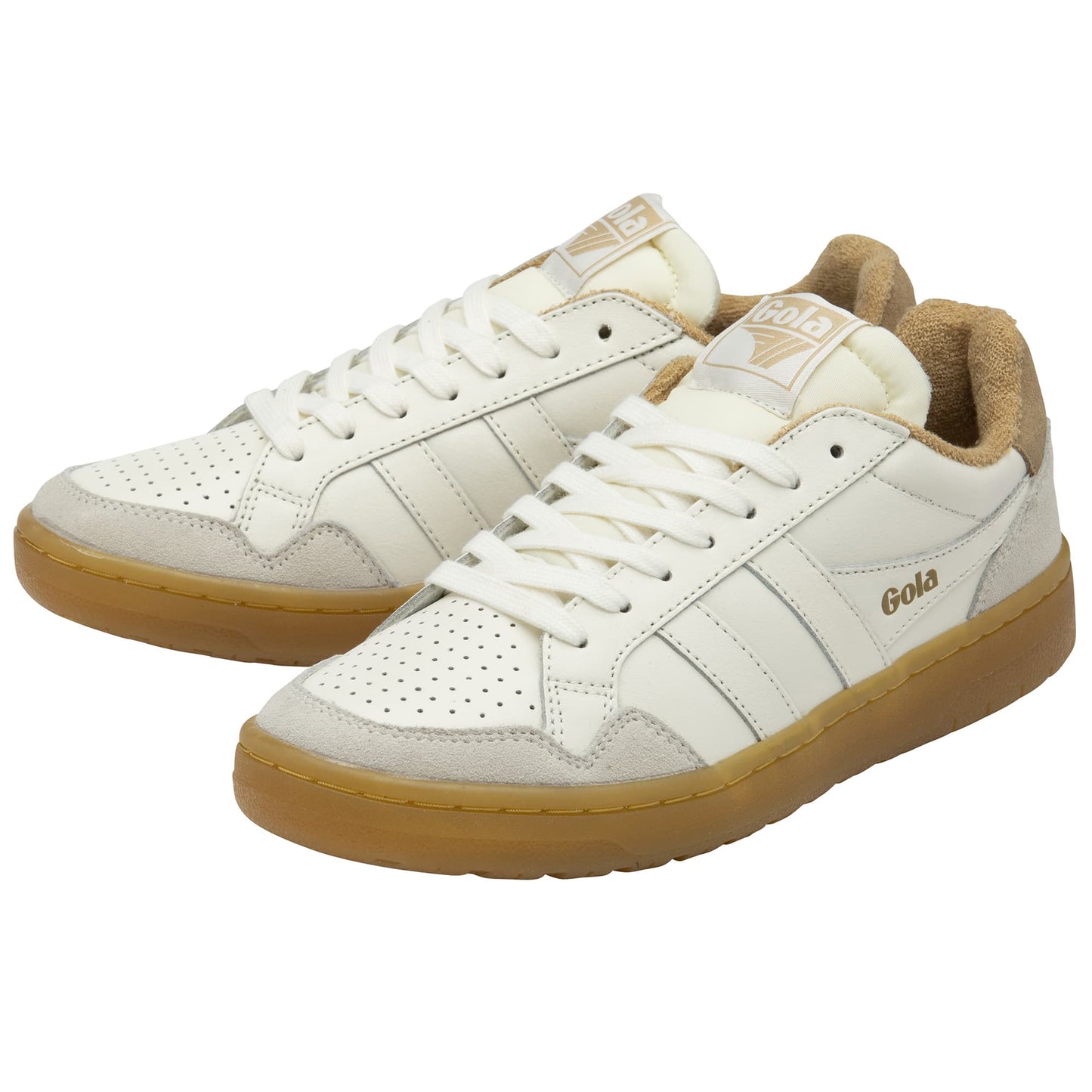 GOLA|SNEAKERS MUJER|EAGLE 86-OFF WHITE/LIGHT CARAMEL/GUM CLB572|OWLCG