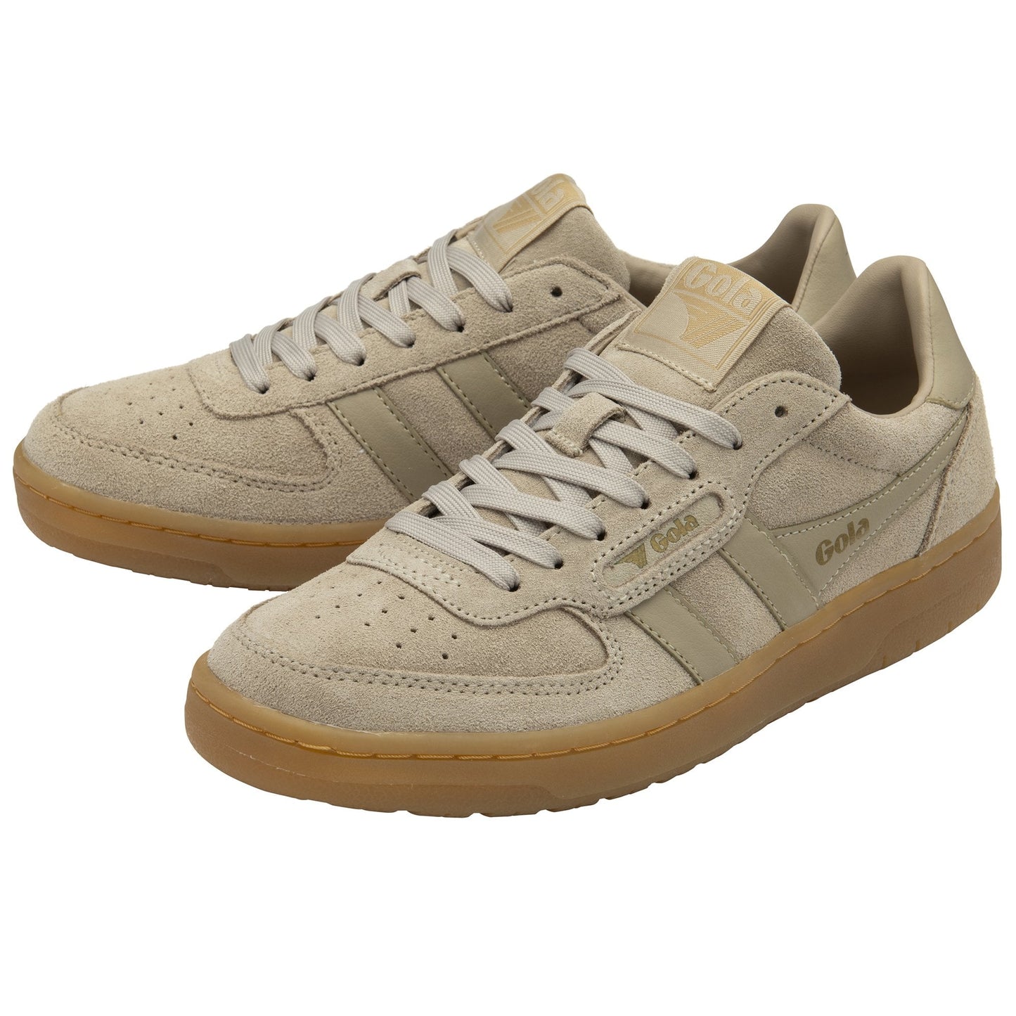 GOLA|SNEAKERS MUJER|HAWK SUEDE-BONE/GUM CLB571|BOGU