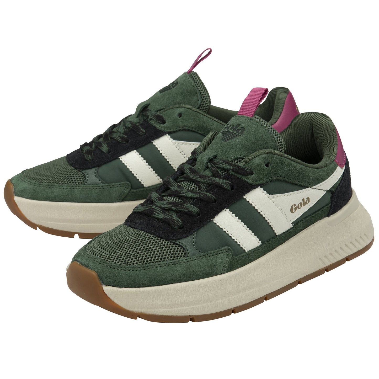 GOLA|SNEAKERS MUJER| Phoenix EVERGREEN/BLACK/FUCHSIA CLB778|EBF