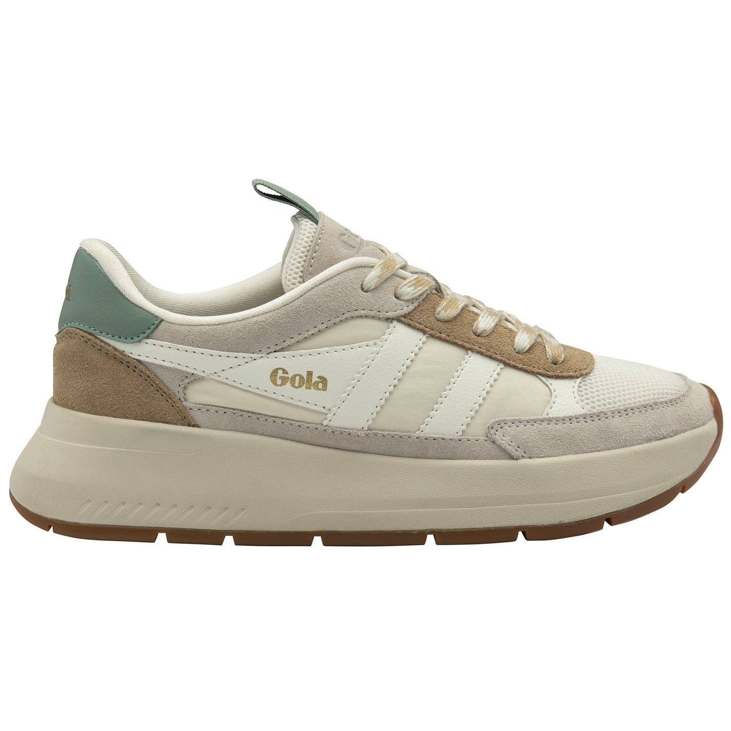 GOLA|SNEAKERS MUJER| Phoenix OFFWHITE/LIGHTCARAMEL/GREENMIST CLB778|OWCGM