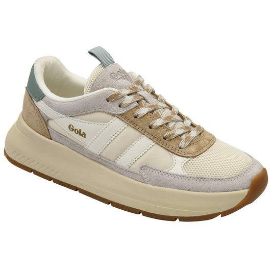 GOLA|SNEAKERS MUJER| Phoenix OFFWHITE/LIGHTCARAMEL/GREENMIST CLB778|OWCGM