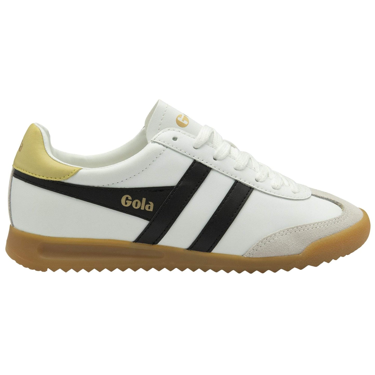 GOLA | SNEAKERS MUJER | TORPEDO-LEATHER-CLB622 WHITE/BLACK/LEMON