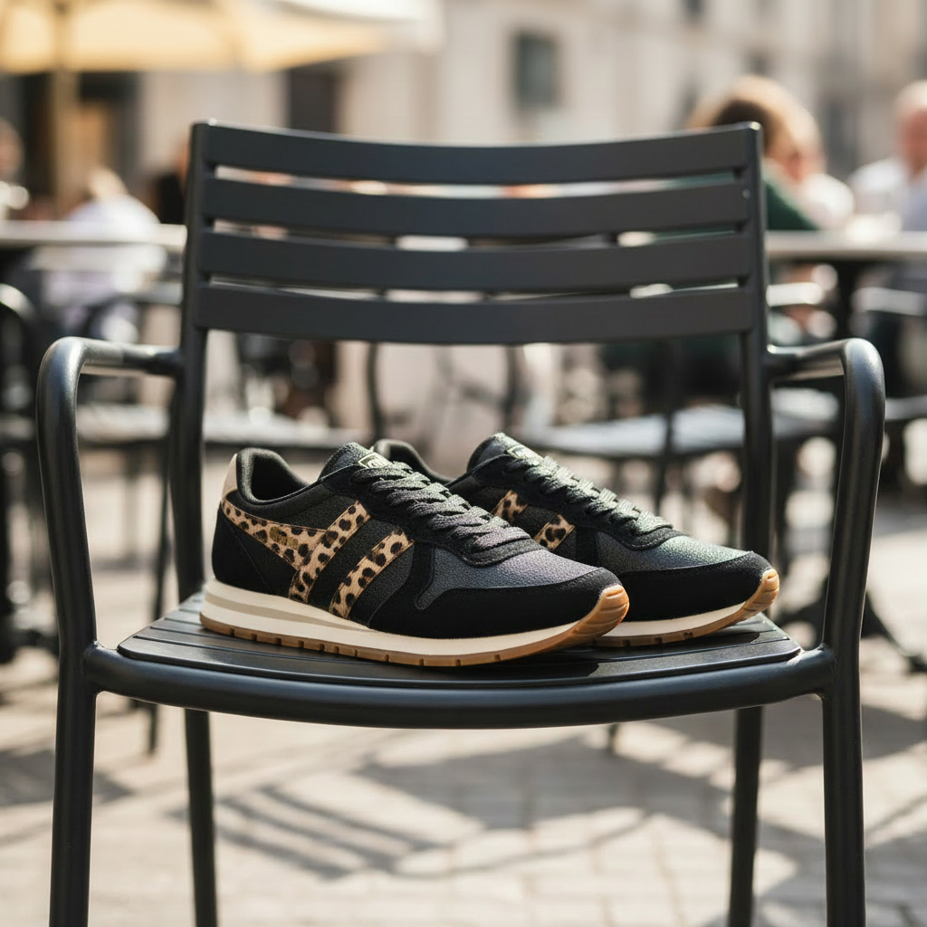 Gola Daytona Blaze Black en silla - proporción ajustada