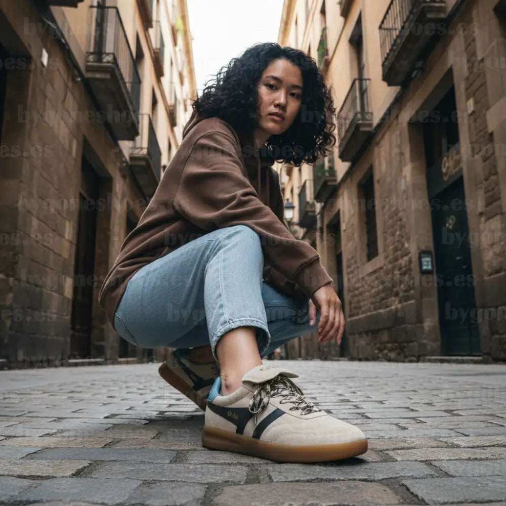 GOLA|SNAEKERS MUJER| Stadia suede BONE/MOCHA/OCEAN/GUM CLB787|BMOG SNEAKERS