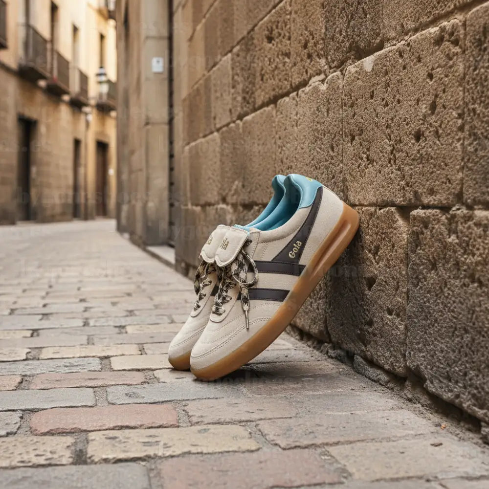 GOLA|SNAEKERS MUJER| Stadia suede BONE/MOCHA/OCEAN/GUM CLB787|BMOG SNEAKERS