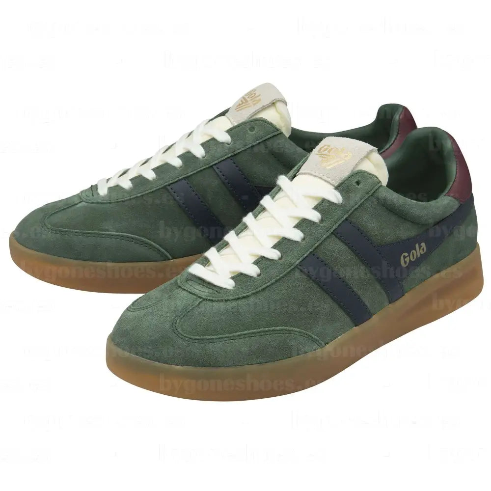 GOLA|SNEAKER HOMBRE|CYCLONE SUEDE-GREEN/NAVY/BURGUNDY/GUM CMB762|ENBG SNEAKERS