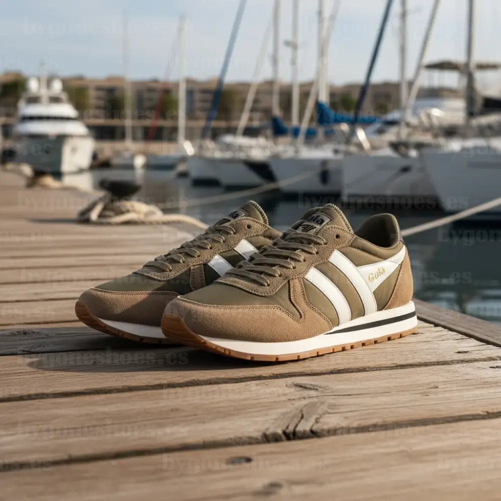 GOLA|SNEAKER HOMBRE|DAYTONA CHUTE-KHAKI/TOBACCO/O.W.-CMB363|KTOW SNEAKERS