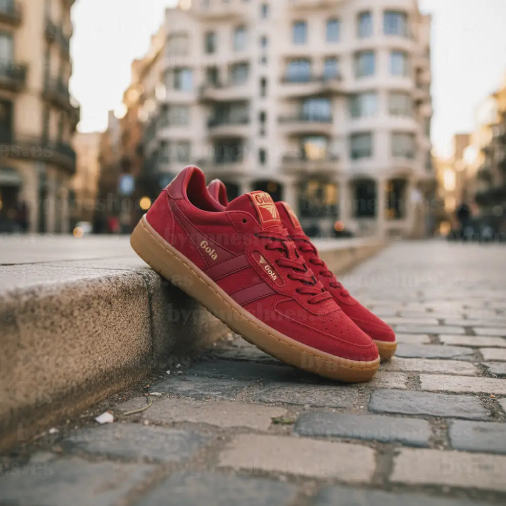 GOLA| SNEAKER MUJER| Hawk suede RED/GUM CLB571|REGU SNEAKERS