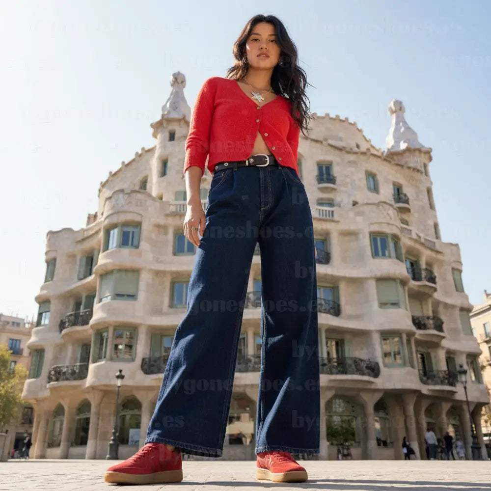 GOLA| SNEAKER MUJER| Hawk suede RED/GUM CLB571|REGU SNEAKERS