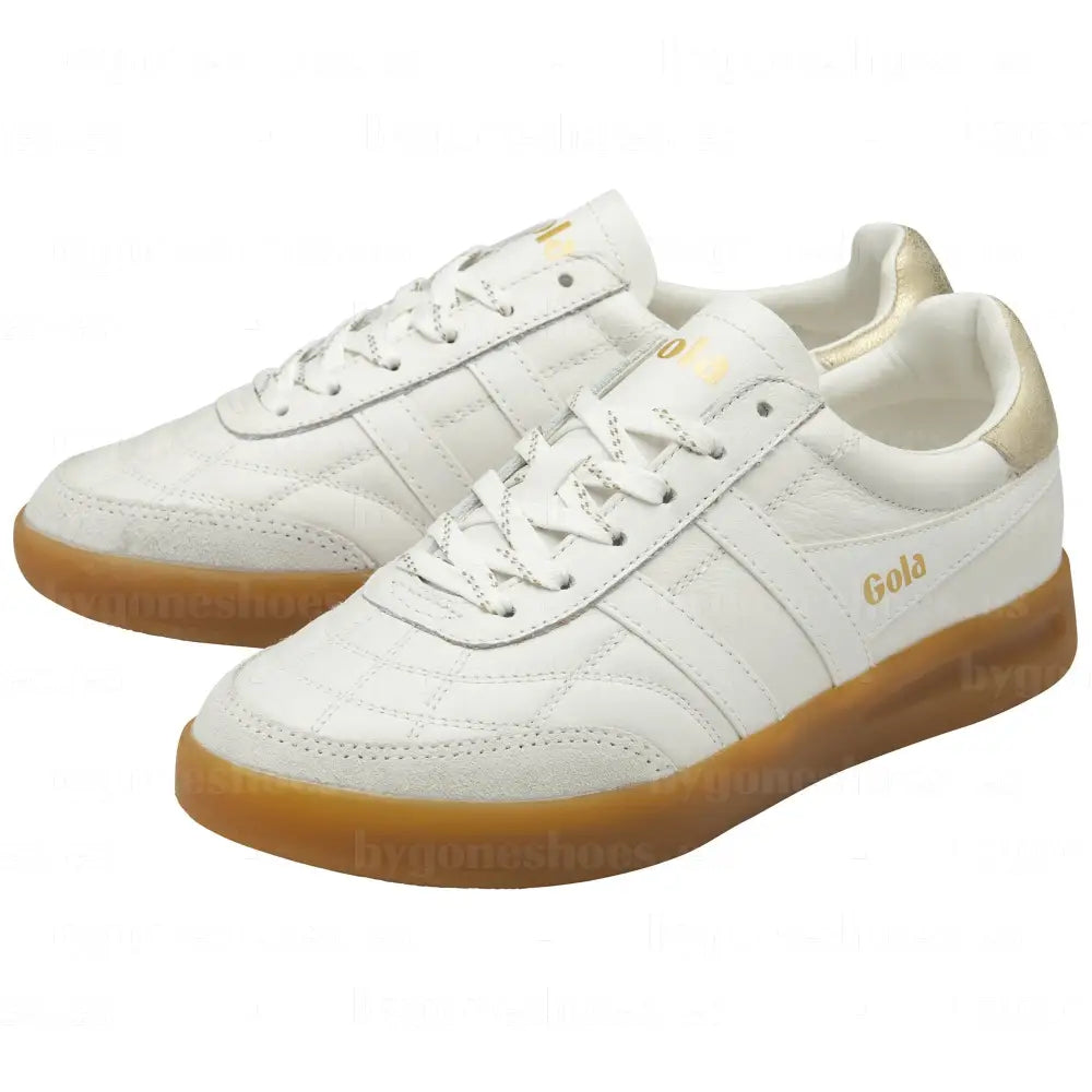 GOLA|SNEAKER MUJER | Stadia leather WHITE/GOLD/GUM CLB785|WGG SNEAKERS