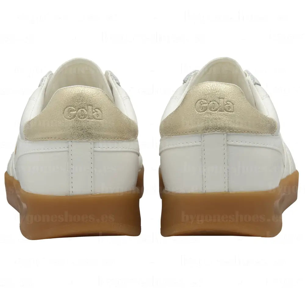 GOLA|SNEAKER MUJER | Stadia leather WHITE/GOLD/GUM CLB785|WGG SNEAKERS