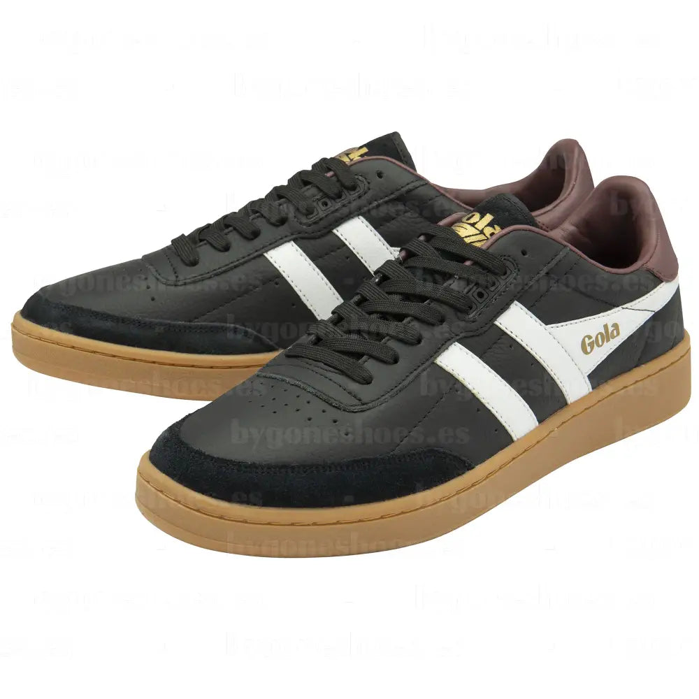 GOLA | SNEAKERS HOMBRE | CONTACT-LEATHER-CMB261 BLACK/WHITE/BURGUNDY SNEAKERS