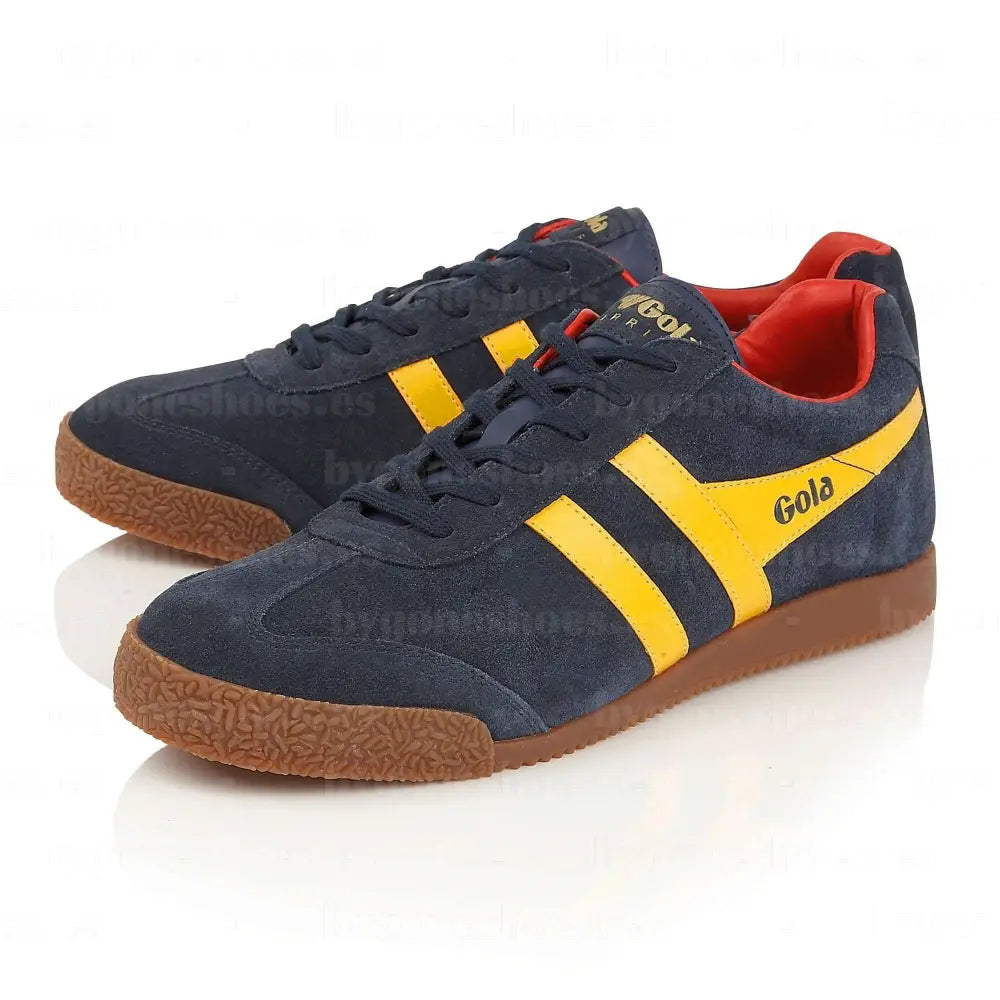 GOLA | SNEAKERS HOMBRE | HARRIER-SUEDE-CMA192 NAVY/SUN/RED SNEAKERS