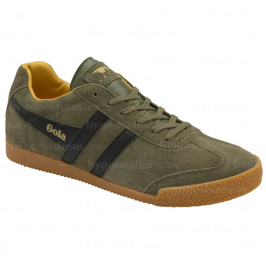 GOLA|SNEAKERS HOMBRE|HARRIER SUEDE-KHAKI/BLACK/SUN CMA192|KBS SNEAKERS